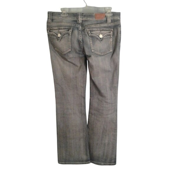 Vigoss Size 9 Jeans New York Bootcut Distressed Blue Denim Womens Flap Pockets - Picture 8 of 8